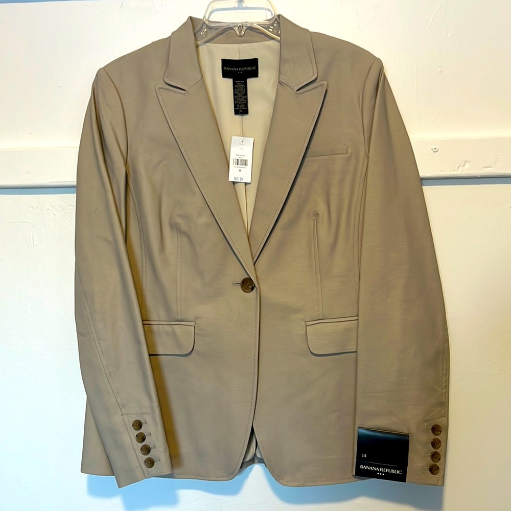 NWT Banana Republic Beige Jacket Sz 14